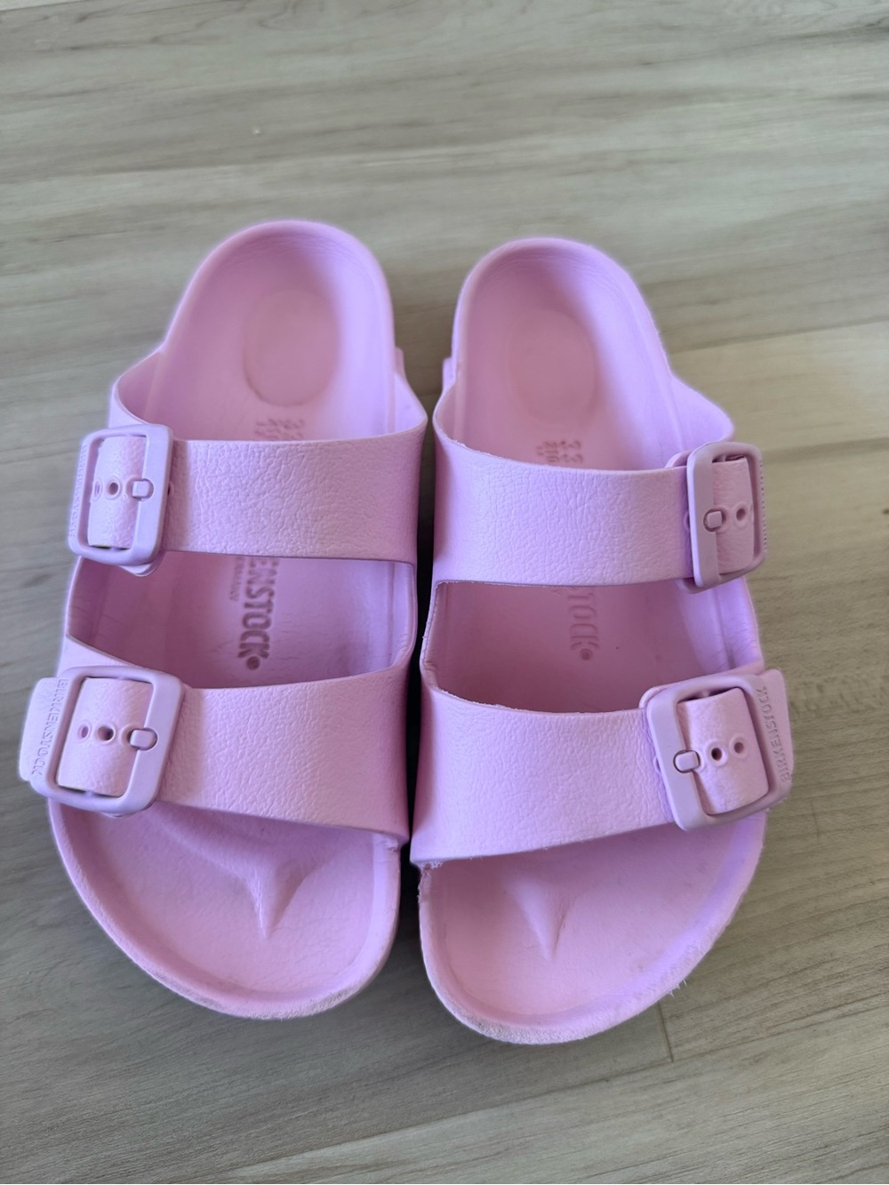 Birkenstock Kids Pink EVA Arizona Sandals size 2 (33)